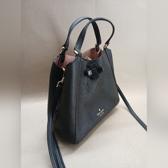 Kate Spade Black Pebbled Leather Shoulder Bag - Picture 2 of 14